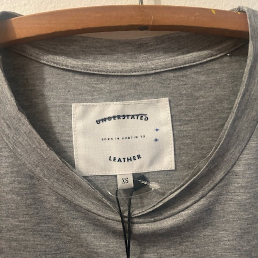 Free People x Understated Leather Heart & Soul AUSTIN Heather Gray Oversized Tee - Picture 3 of 16